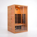 Infrared Sauna Built for Daily Wellness, 6 Carbon Heaters, Hemlock Wood, LED Lights, Bluetooth Speaker