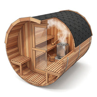 6-Person Patchworkred Cedar Traditional Steam Barrel Sauna — How It Works