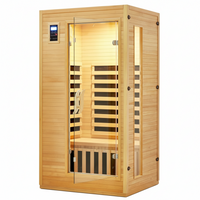 Infrared Sauna Built for Daily Wellness, Low EMF Carbon Crystal, Canadian Hemlock Wood, Bluetooth Speakers
