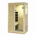 Far Infrared Sauna European Aspen Wood 1 Person Infrared Sauna for Home 905W Low EMF Mini Indoor Sauna with Bluetooth Speakers, Right Door