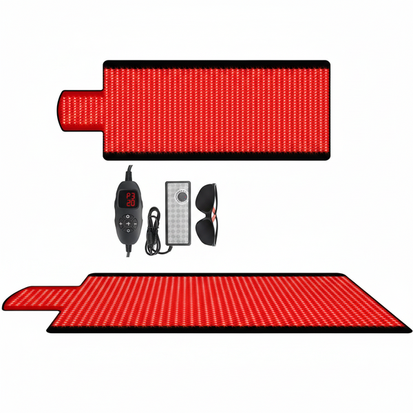 Red Light Therapy Mat for Full Body, 76.8'' X 33.4'' Red Light Therapy Blanket, 1370 (660Nm & 850Nm) Leds for Home Use, 3 Modes & Adjustable Timer, Premium Leather